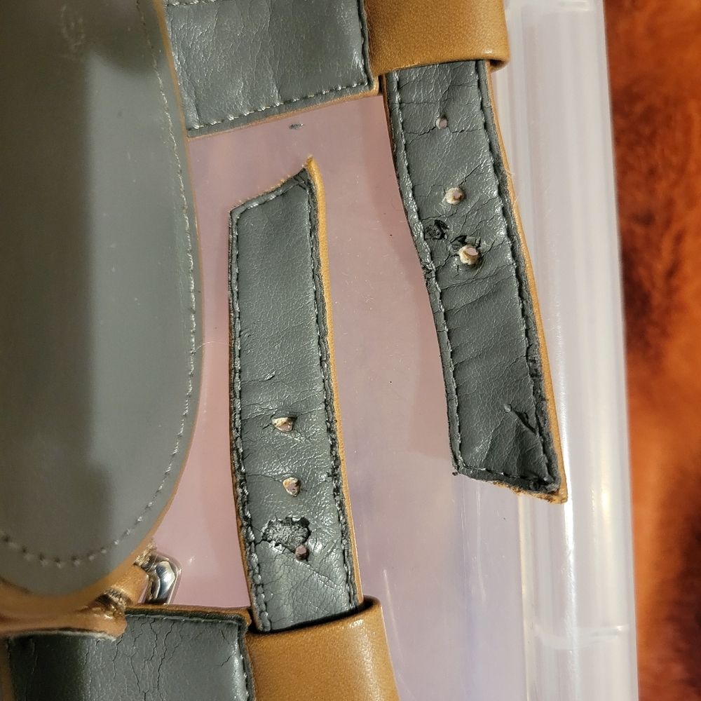 Calvin Klein Beige Ankle Strap Buckle Heels - Picture 8 of 10